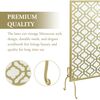 Brass Metal Fireplace Screen, Freestanding Mesh Fire Spark Guard Protector Cover