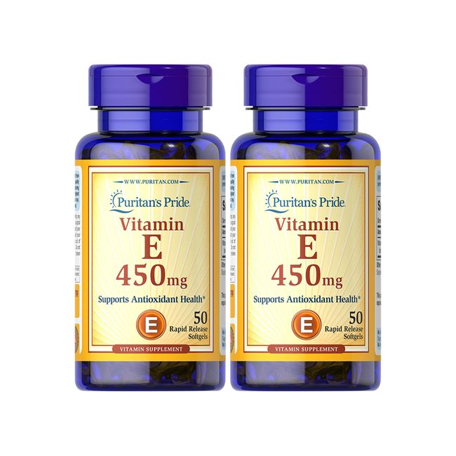 [1+1] Vitamin E 450mg 50 tablets [Puritan Pride Korea Official Store]