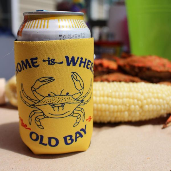 Home Is Where The OLD BAY Is with Crab (Yellow) / Can Cooler - 10/$6 Each / Yellow