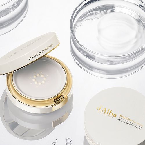 Dalba Moist Glow Sun Serum Pact Type 13ml SPF50+ PA++++ + Serum Cleanser 3ml x 3p Set