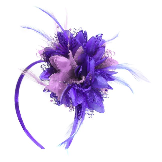 Caprilite Purple and Lilac Fascinator on Headband for Ascot Weddings