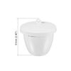 sourcing map Porcelain Crucible Cup 50ml with Lid for Foundry Melting Casting Refining 2pcs