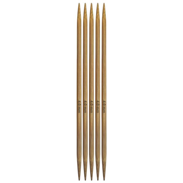 Mdoker Bamboo Double Pointed Knitting Needles Carbonized Bamboo Knitting Needle 7.9 inch(20cm) Length for Handmade Creative DIY Knitting Yarn Projects,Size US 6(4mm)