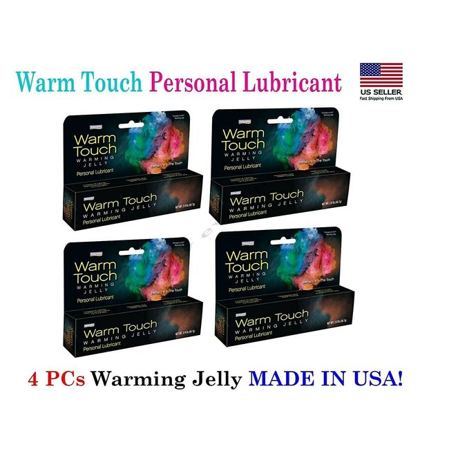4 PK NATUREPLEX WARM TOUCH Personal Lubricant - WARMING JELLY 2oz (56g) USA MADE