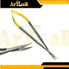 Castroviejo Micro Scissors with Curved Sharp Tips, 6in, Gold,Premium Steel (1pc)
