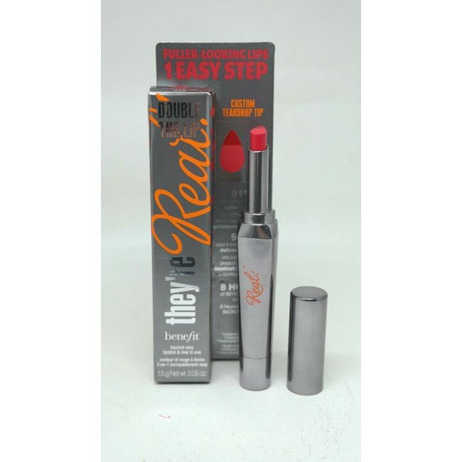 Benefit They're Real Double the Lip Lipstick & Liner in One - REVVED UP RED NIB