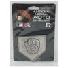 Milwaukee Brewers Auto Emblem Decal Premium Solid Metal Antique Nickel Design