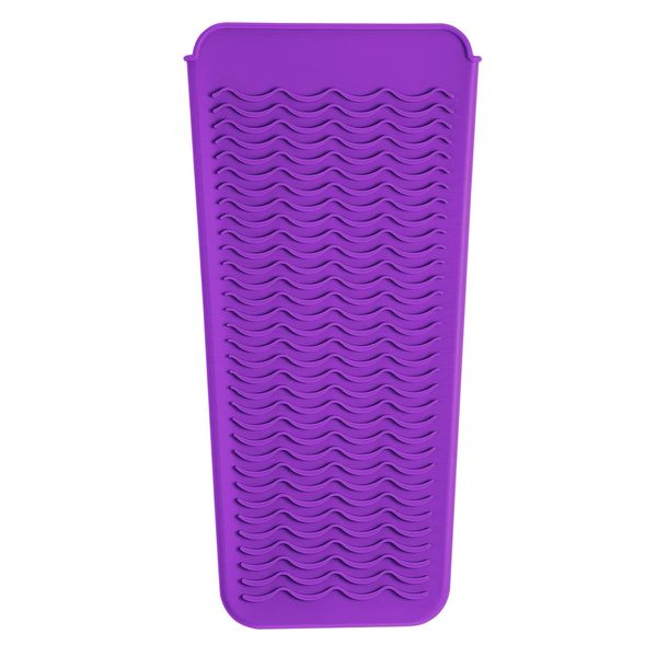 ZAKRA Heat Resistant Silicone Mat Pouch for Hair Straightener,Flat Iron,Curling Iron,Hot Hair Tools.(Purple)