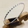 Mecool S925 Sterling Silver Bracelet Solid Twisted Bangle Bracelet Stackable Textured Bangle Bracelet for Women-inner size 2.87"