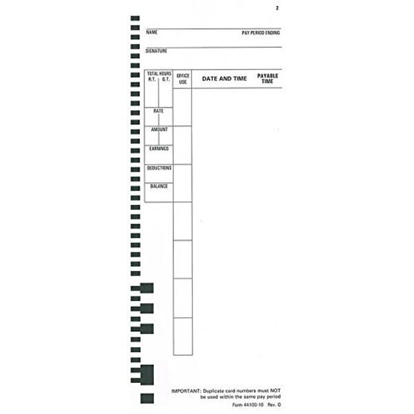 400 Time Cards for Pyramid 4000, 4000Pro, 4000HD, 5000 and 5000HD Time Clocks (Pyramid 44100-10 Compatible) 4 Packs of 100 Cards