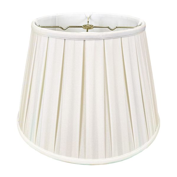 Royal Designs, Inc., Empire English Pleated Large Lamp Shade, Spider Fitter, BSO-724-16WH, 10.5 x 16 x 11 in, White