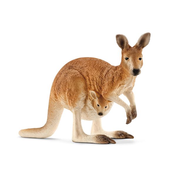 Schleich Wild Life, Animal Figurine, Animal Toys for Boys and Girls 3-8 Years Old, Kangaroo, Ages 3+