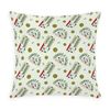CafePress Peanuts Cookies & Cocoa Pattern Weather Resistant Square Throw Pillow