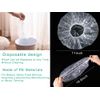 100 Disposable Clear Mop Mob Caps Clipped Hair Head Cover Shower Cap Plastic for Beauty Salon,Food Service,Hospitals,Laboratories,Manufacturing or Spray Tanning