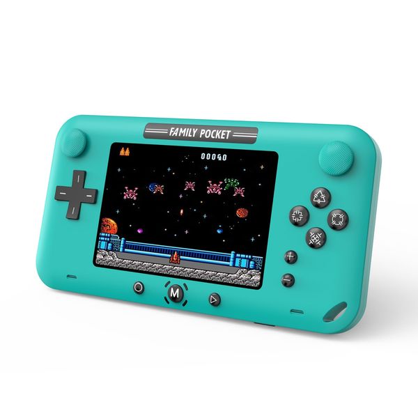 Handheld Games Console 4.0 Inch Screen Retro Games Console - Preloaded 150 Classic Video Games Player Electronic Gaming Xmas Present (Blue)