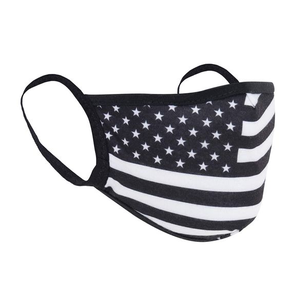 Rothco US Flag Reusable 3 Layer Facemask (White, Large/X-Large)