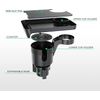 Chulovs Cup Holder Expander for Car Multifunctional Tray with 360° Rotating Table Adjustable Base (Black)