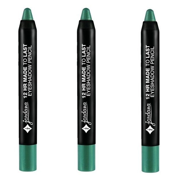 LOT OF 3 PCS.  JORDANA 12 Hour Made to Last Eyeshadow Pencil 08 Endless Emerald