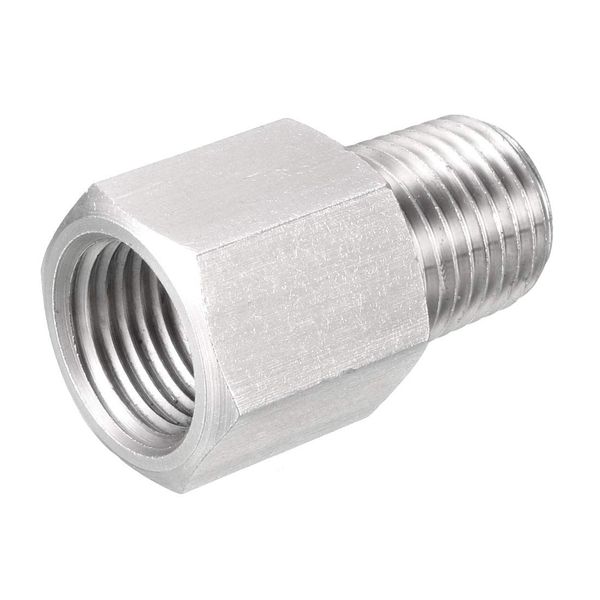 uxcell Pipe Fitting Adapter Reducer 1/4 NPT Male to 1/4 G Female Pipe Fitting Adapter Reducer Pressure Gauge for Water Oil Air