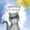 ALEX CLARK Cool Cat Birthday Card