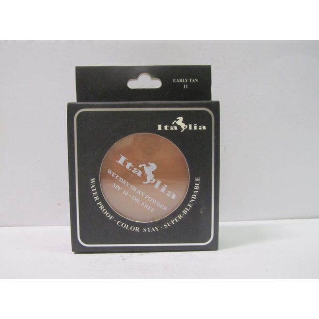 Italia Deluxe Waterproof Wet / Dry Silky Powder SPF 10 Oil Free color Early Tan