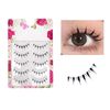 happykau False Eyelashes, 5 Pairs, Natural Eyelashes, Natural Eyelashes, Popular Upper Eyelashes, Actress Eyelashes, Light Makeup, Daily Makeup, Reusable, Handmade False Eyelashes, DIY at Home (001)