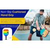 Rainbow Graphite Pickleball Paddle Set, Polymer Honeycomb Core, 1 Neoprene Paddl
