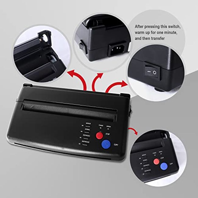 LafingKiz Tattoo Stencil Printer Tattoo Thermal Transfer Machine Tattoo  Printer Tattoo Stencil Machine Thermal template printer copier Tattoo Kit