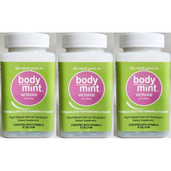 Body Mint Lady-Feminine Deodorant Protection 3-pack (3 x 50=150 tabs) -New Size