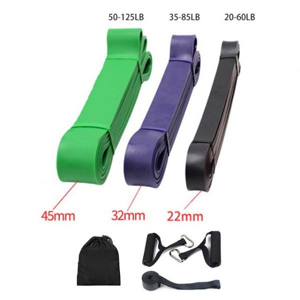 High Elastic Resistance Band Workout Expander Stretch Fitness Rubber Training Pull Up Assist Band for Pilates Home Gym Workout, As shown_12