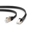 Elecom ECLD-TWSFT/BK10 Cat7 LAN Cable, Connector Tab Breakage Prevention, Flat, Black, 32.8 ft (10 m)