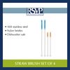RSVP International Straw Cleaning Brush Set, 4 Piece, Nylon