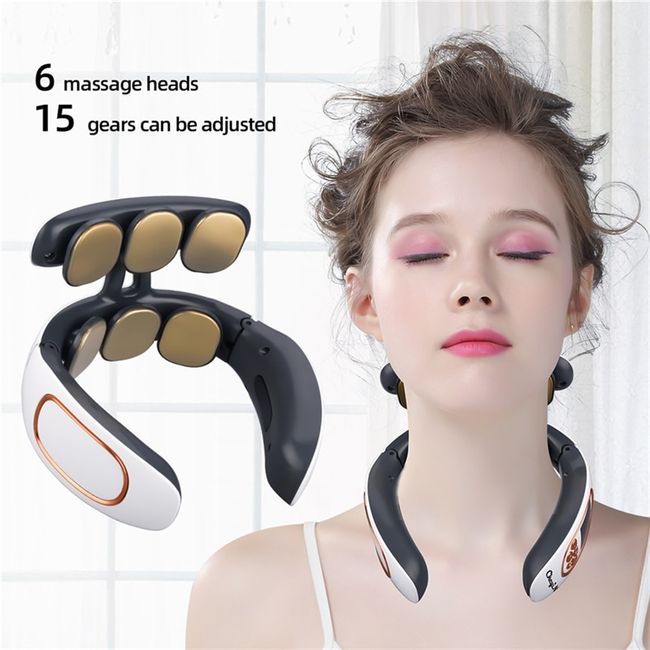 Neck Massager with Heat, Pain Relief, Cordless Intelligent