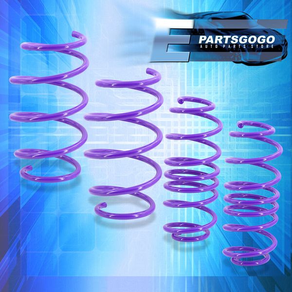 For 95-98 Nissan 240SX S14 Silvia Purple Suspension Drop Coil Lowering Springs