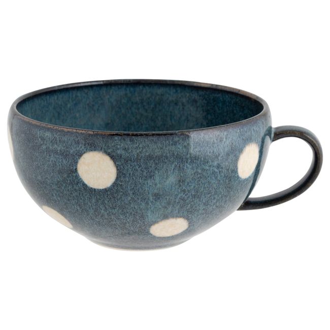 Koyo Pottery Gran Blue Polka Dot Soup Bowl 20107