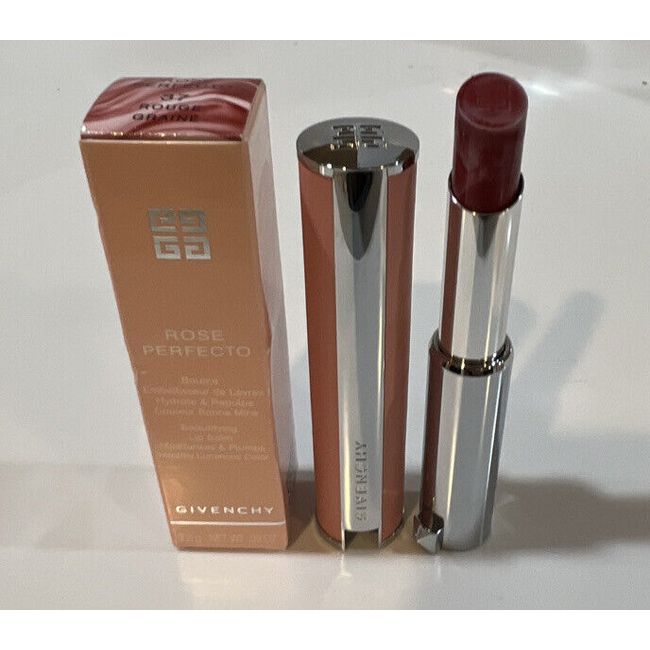 GIVENCHY ROSE PERFECTO PLUMBING LIP BALM #37 ROUGE GRAINE 2.8g/.09oz NEW 💄