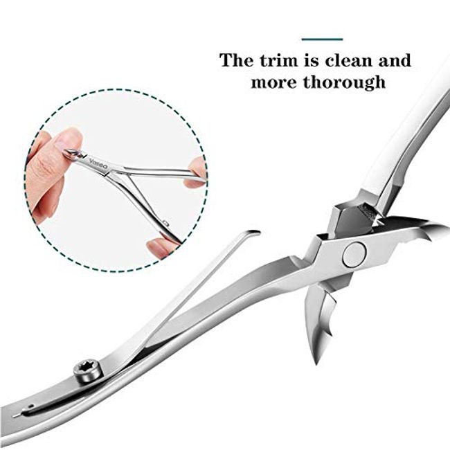 Thick Nail Clippers Wide Jaw Nail Cutter for Thick Toenails Fingernails,  Stainless Steel Heavy Duty Finger Toe Nail Clipper Trimmer for Men Seniors  Adults 