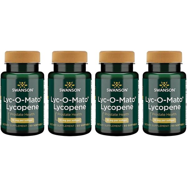 Swanson Lyc-O-Mato Lycopene 10 Milligrams 60 Sgels (4 Pack)