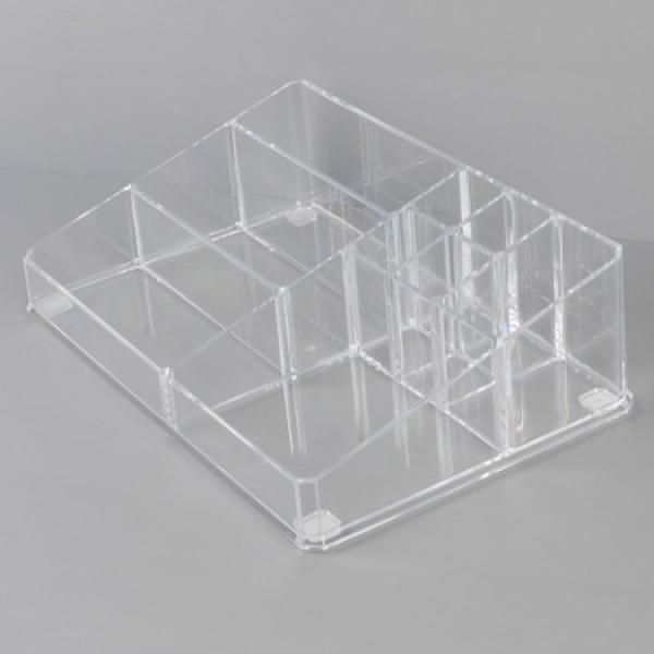 Transparent 9-compartment dressing table tray dressing table accessories cosmetic tray cosmetic display stand_MC