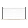 Deckorators Contemporary Rectangular in Stair Top Rail Brackets - Textured Black (with Screws)