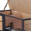 Rabbit Hutch Elevated with Tray, Openable Roof, Indoor/Outdoor