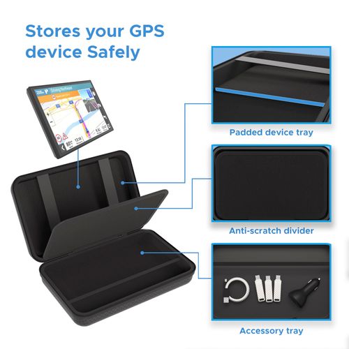 Digicharge Hard Case for 7 Inch Garmin Drivesmart 76 86 65 Dezl OTR710 780 RV 785 770 760 Dezlcam Fleet 790 Overlander Catalyst Nuvi 2797 2757 Magellan RoadMate Junsun Shenen Xgody 7’’ Truck GPS