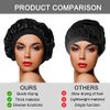 AYNKH Towel Lined Shower Cap, Microfiber Terry Cloth Silky Satin Stretchy Bathing Cap, Waterproof Triple Layer Reusable for All Hair Lengths, Quick Dry Hair Deep Conditioning