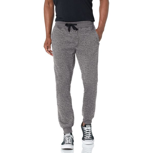 Southpole Men's Fleece Jogger, Grey(Marled), Large