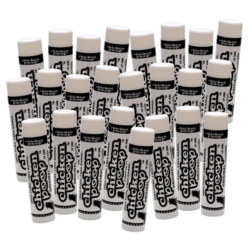 MEGA PACK of 24 - .15 oz. ORIGINAL Chicken Poop Lip Balm Value Bundle ...