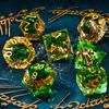 Maywin Ring Dice Set DND,Polyehdral Sharp Edge Dice Set with Gift Box Handmade Resin RPG Dice for Dungeons and Dragons