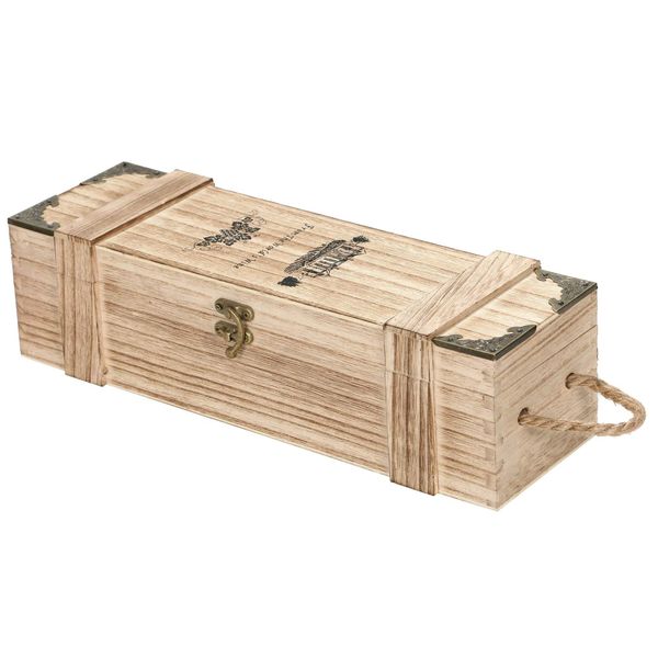 r_planning Wooden Wine Case Gift Box Wooden Box 1 Bottle Wood