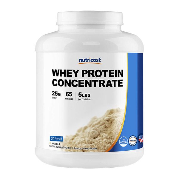 Nutricost Whey Protein Whey WPC Vanilla, 1 Pack, 2268g