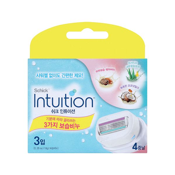 Schick Intuition Hair Removal Razor Blades 3 Pack (Mixed)