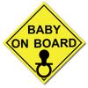 COOLHUBCAPS Baby on Board Reflective (2 Small Decals)